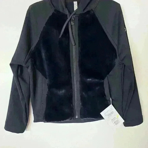 NWT! Poivre Blanc-logo Stretch Fleece Hoody Fancy Gothic Blue - Picture 2 of 7